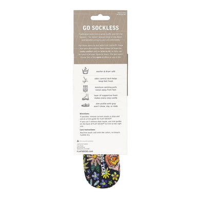 Floral Embroidery FLAT SOCKS - The Bronze Butterfly