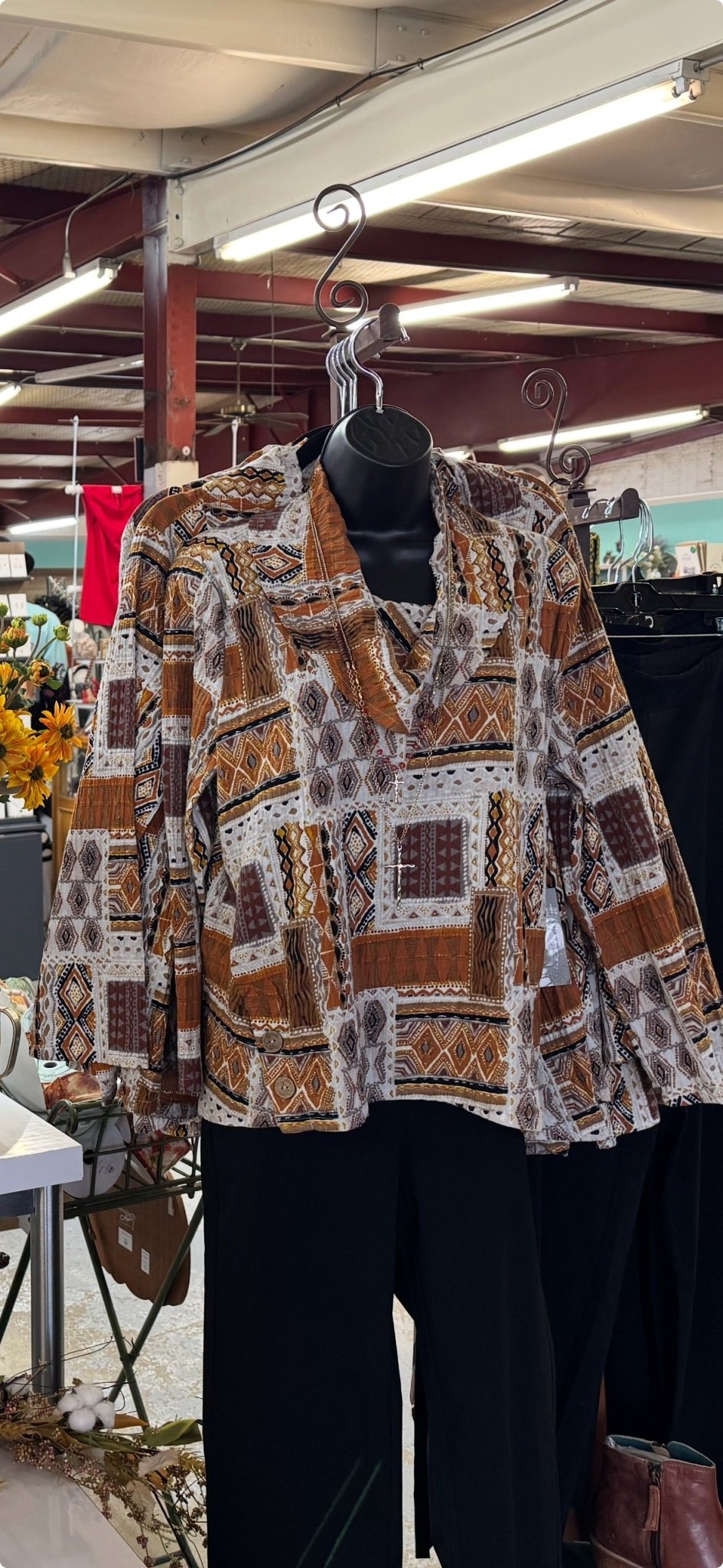 Folk Patchwork Cowl Pullover Style - The Bronze Butterfly