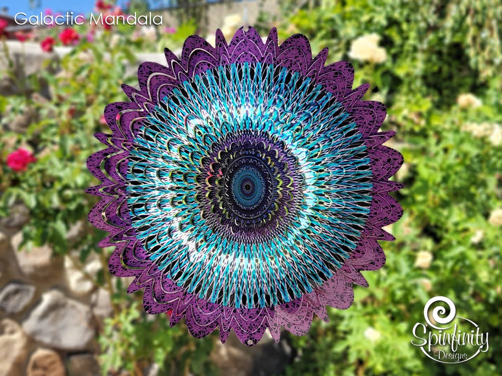 Galactic Mandala - Large Wind Spinner - The Bronze Butterfly