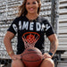 Game Day Checkered Basketball Net Tee - The Bronze Butterfly