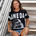 Game Day Checkered Helmet - Football Tee - The Bronze Butterfly