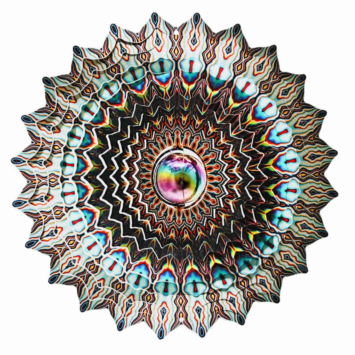 Gazing Mandala - Large Wind Spinner - The Bronze Butterfly