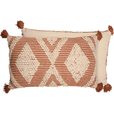 Geometric Diamonds w/ Fringe Pillow - The Bronze Butterfly