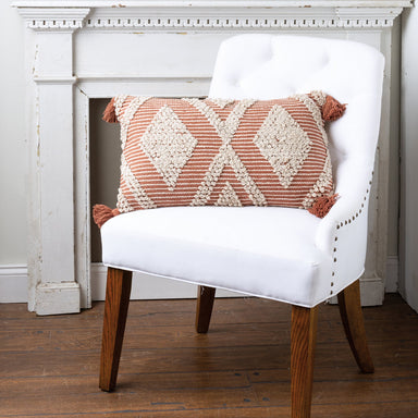 Geometric Diamonds w/ Fringe Pillow - The Bronze Butterfly