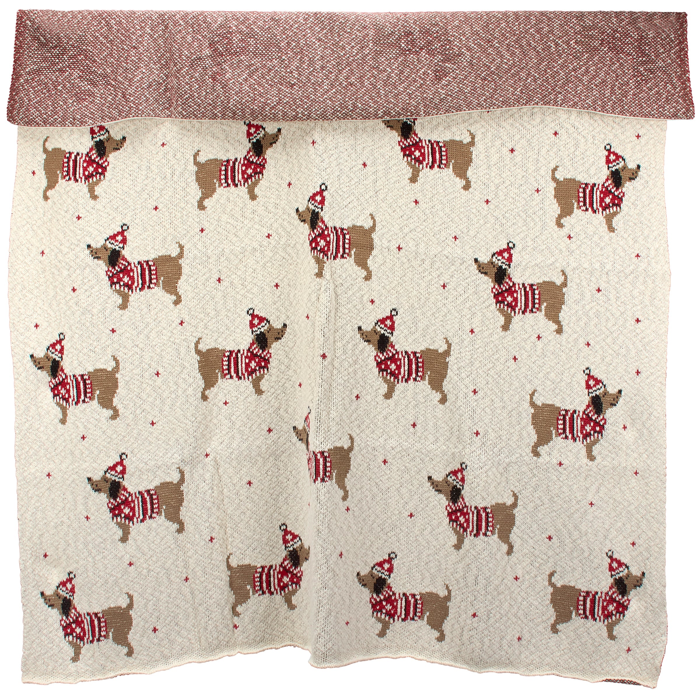 Winter Dachshund throw