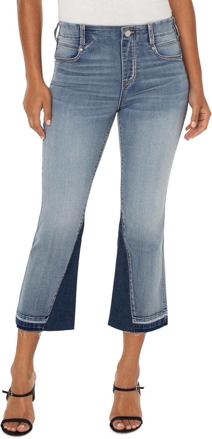 Gia Glider Crop Flare W/Uneven Hem - The Bronze Butterfly