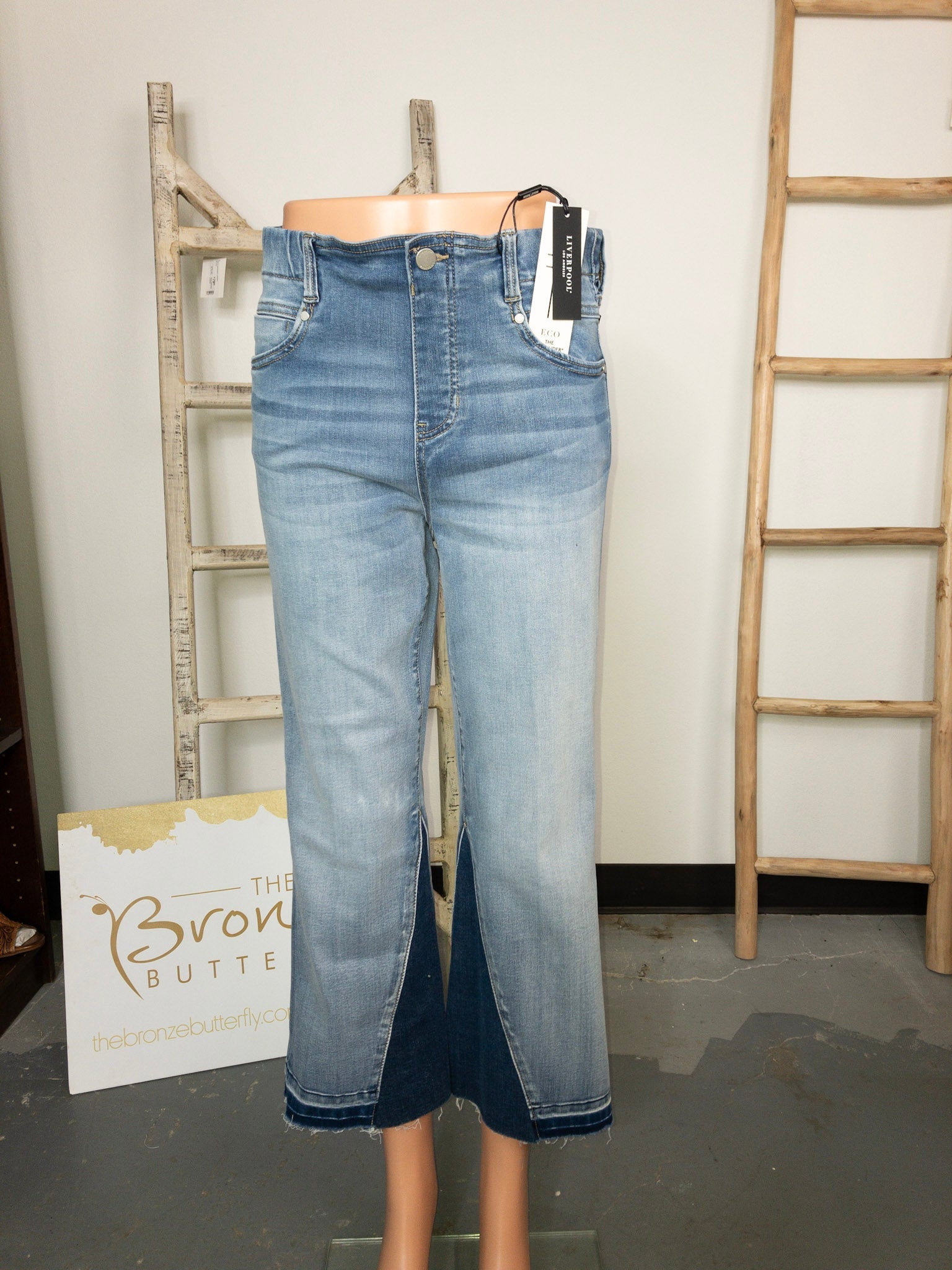 Gia Glider Crop Flare W/Uneven Hem - The Bronze Butterfly