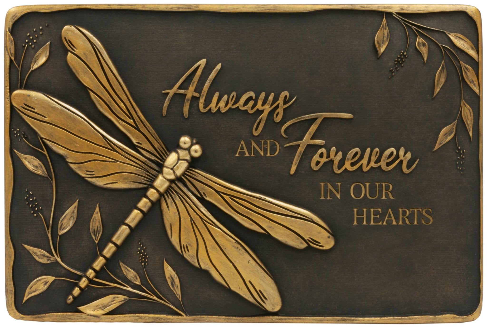 Gift & Garden Always and Forever Memorial Stone - The Bronze Butterfly