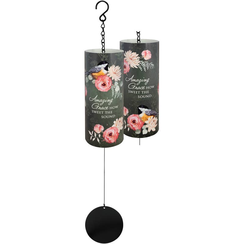 Gift & Garden Amazing Grace Varnish Cylinder Sonnet Chime - The Bronze Butterfly