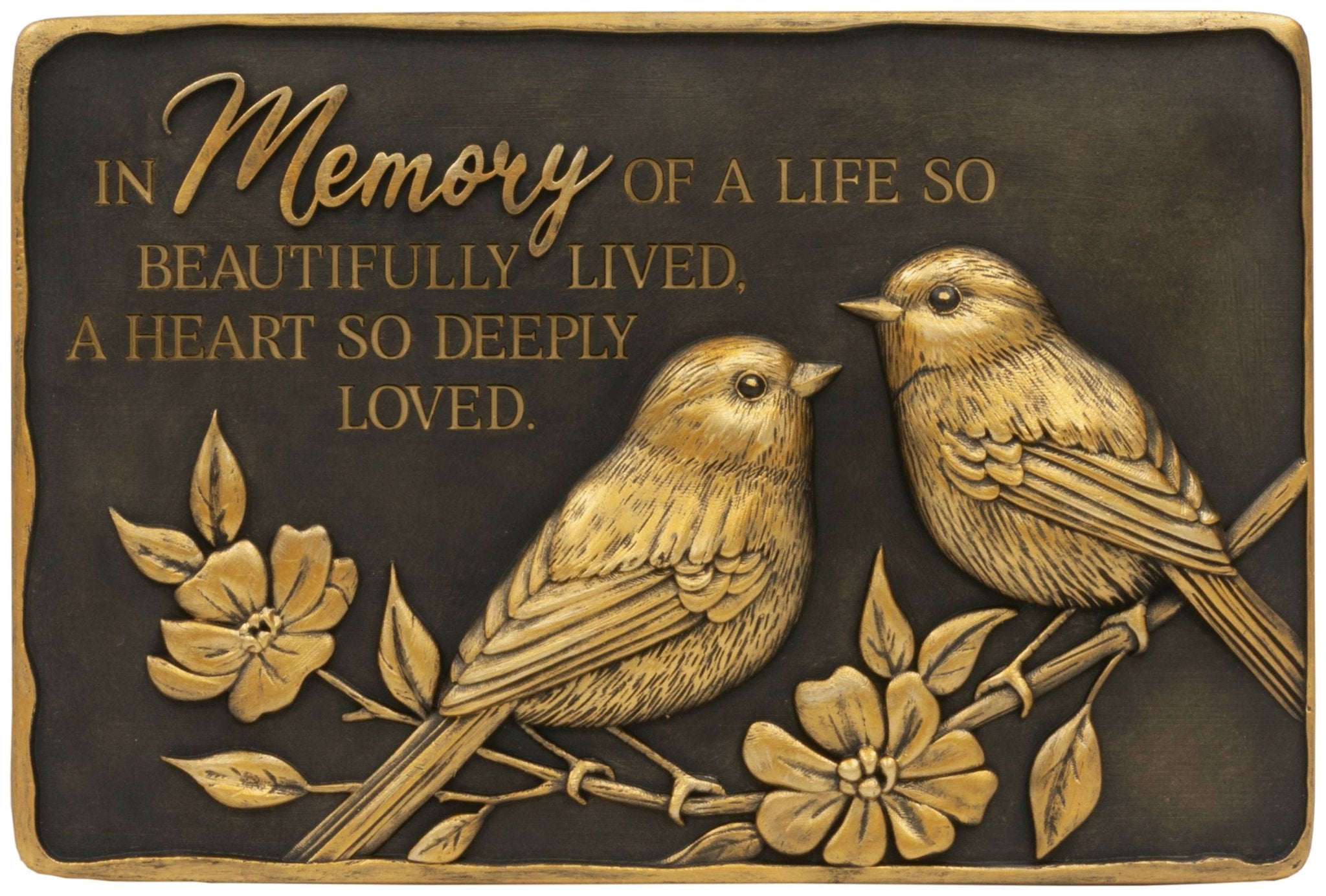 Gift & Garden Beautifully Lived Memorial Stone - The Bronze Butterfly