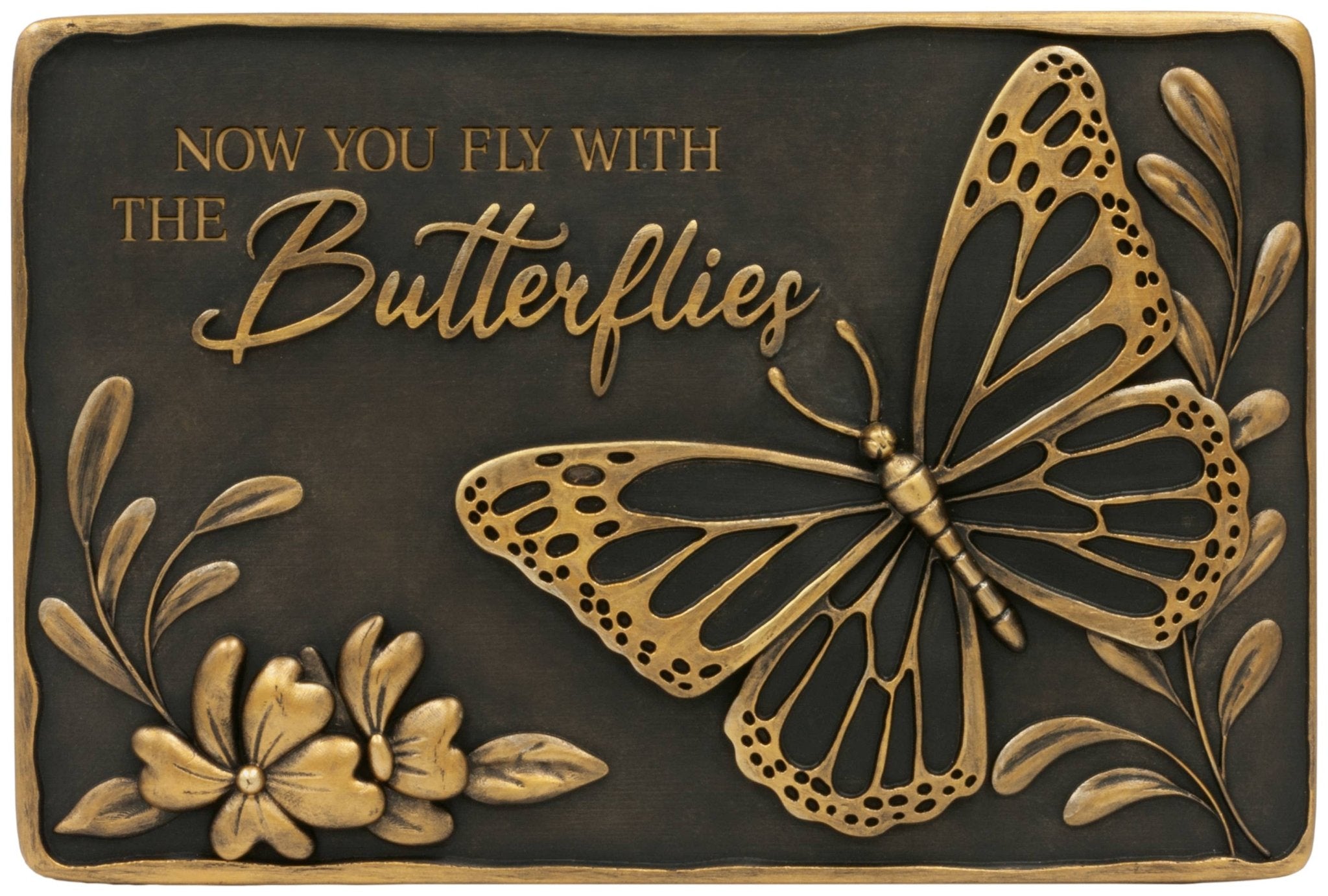 Gift & Garden The Butterflies Memorial Stone - The Bronze Butterfly