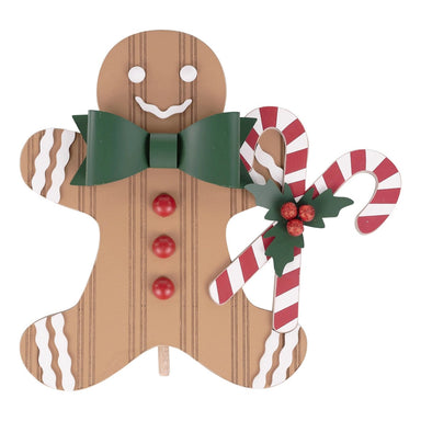 Gingerbread Man Candy Cane Topper - The Bronze Butterfly