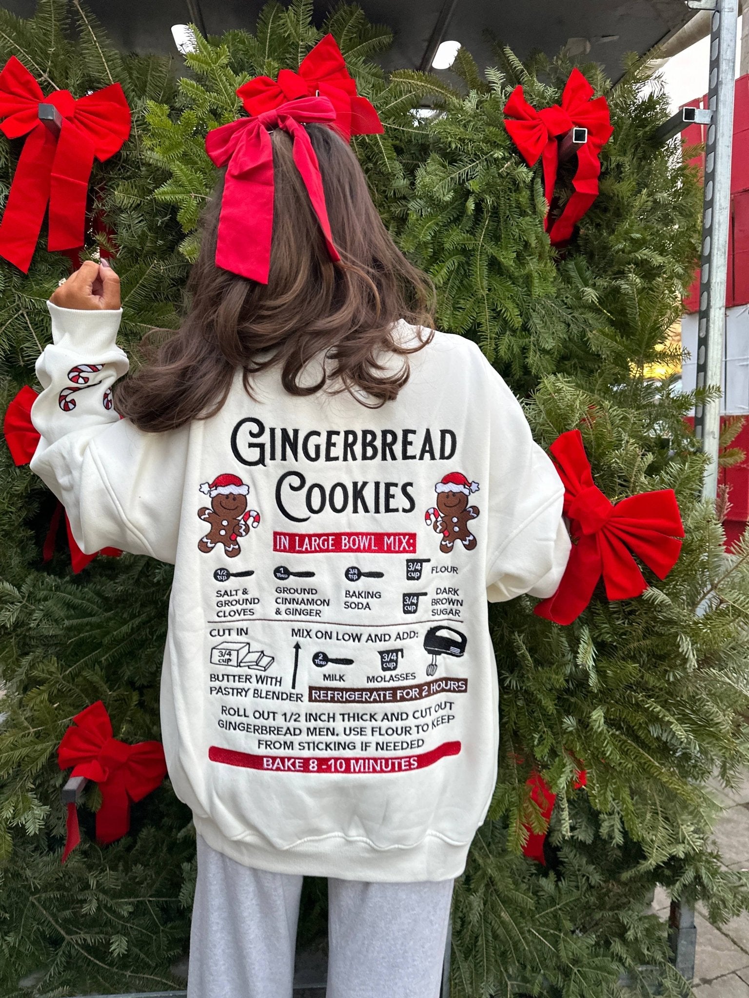 Gingerbread Recipe Christmas Embroider Sweatshirt By Sunkissed Coconut - The Bronze Butterfly