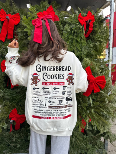Gingerbread Recipe Christmas Embroider Sweatshirt By Sunkissed Coconut - The Bronze Butterfly