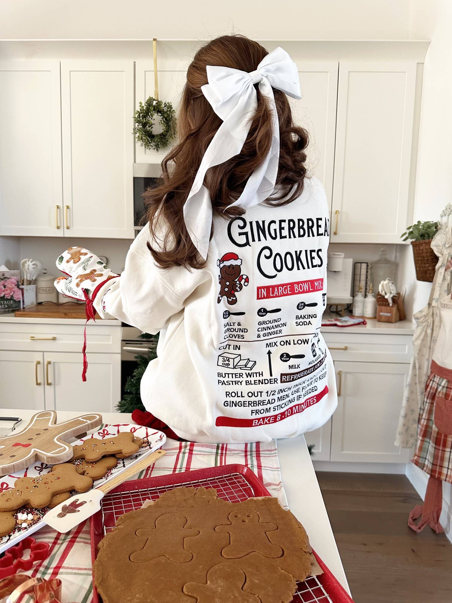 Gingerbread Recipe Christmas Embroider Sweatshirt By Sunkissed Coconut - The Bronze Butterfly