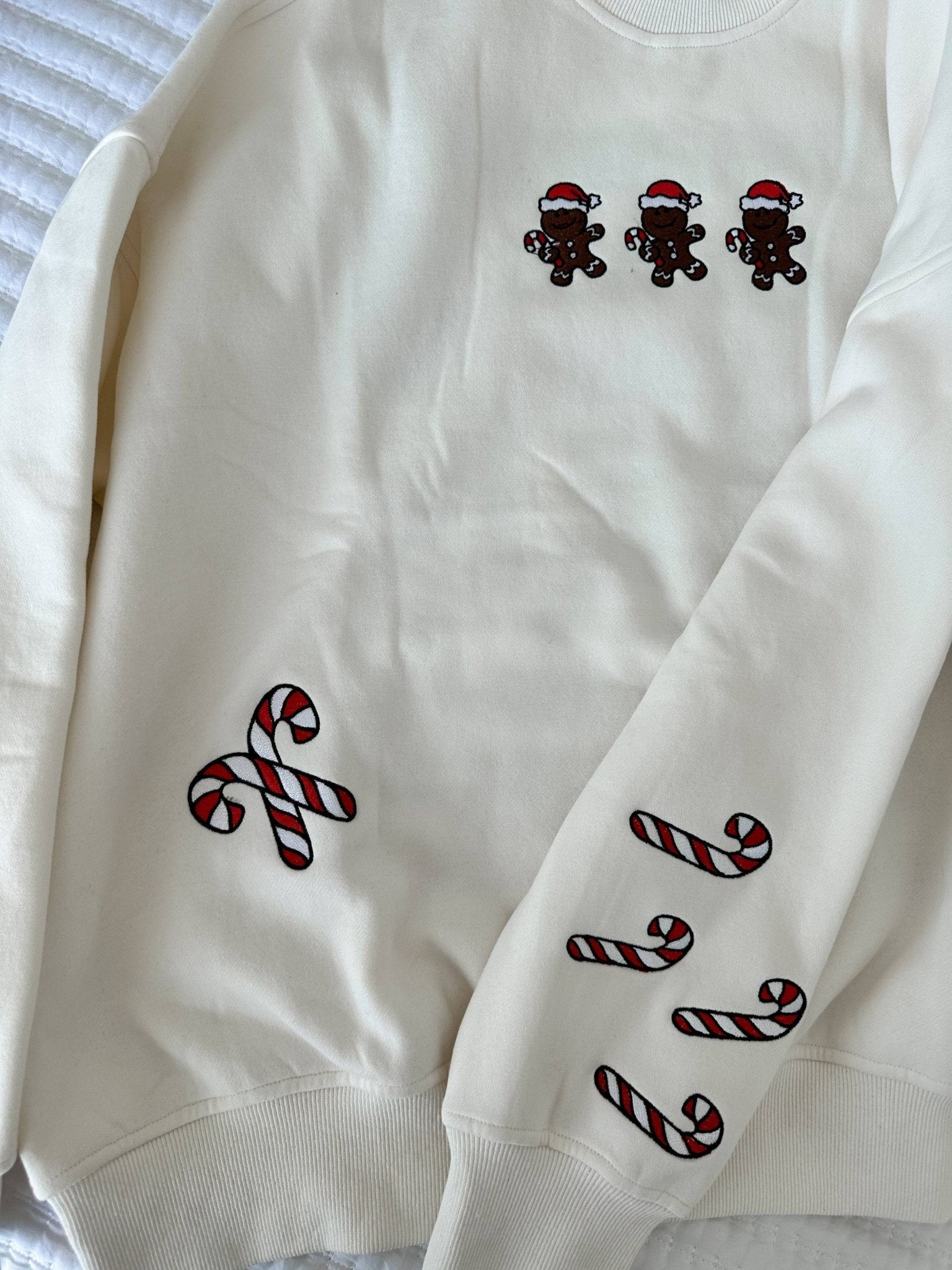 Gingerbread Recipe Christmas Embroider Sweatshirt By Sunkissed Coconut - The Bronze Butterfly