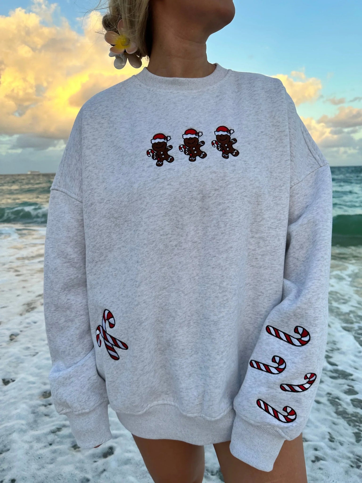 Gingerbread Recipe Christmas Embroider Sweatshirt By Sunkissed Coconut - The Bronze Butterfly