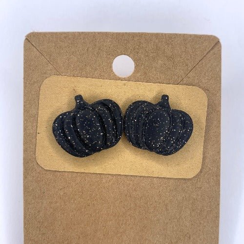 Glitter Pumpkin Earrings - The Bronze Butterfly
