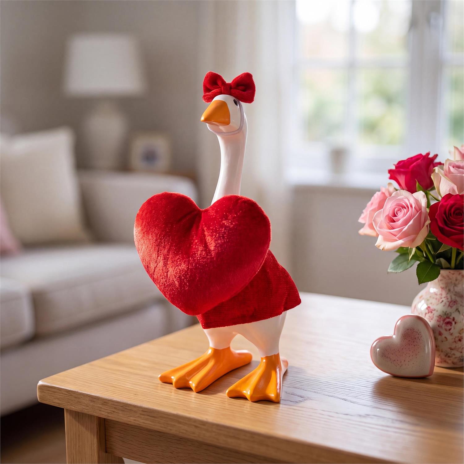 Gordy the Goose Outfit Valentine Heart - The Bronze Butterfly