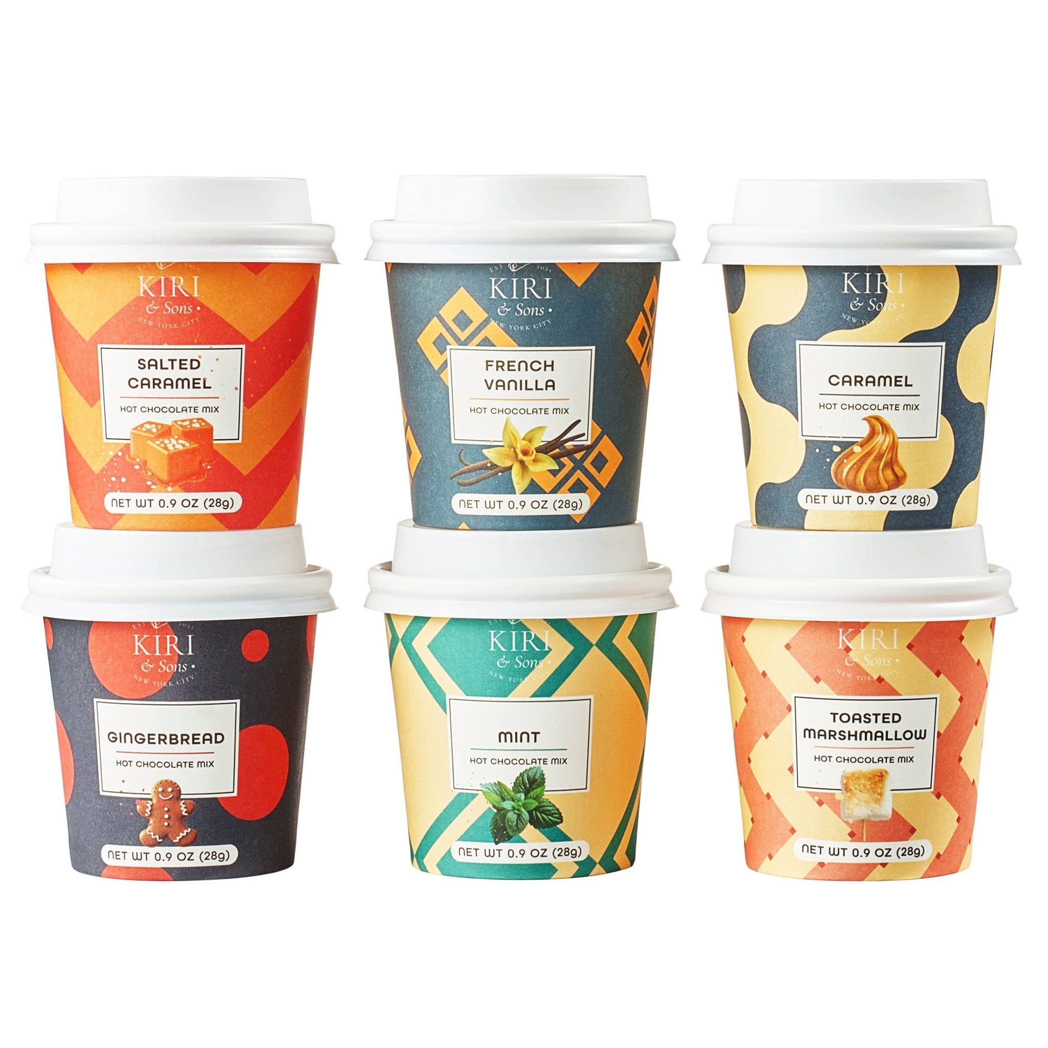 Gourmet Gift Set of Mini Cup Hot Chocolates Set of 6 - The Bronze Butterfly