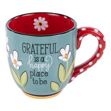 Grateful Is A Happy Place To Be Mug - The Bronze Butterfly