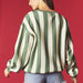 Green Striped Christmas Tree Embroidered Sweatshirt - The Bronze Butterfly