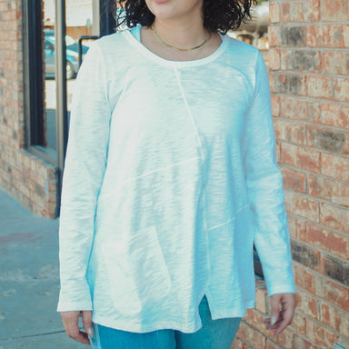 HABITAT CLOTHING PIECED POCKET TUNIC - WHITE WINTER - The Bronze Butterfly