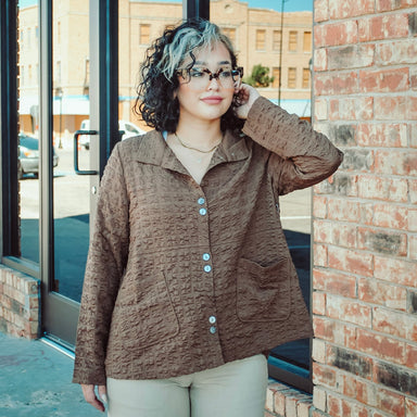 HABITAT CLOTHING PUCKER WEAVE EASY SWING JACKET - The Bronze Butterfly