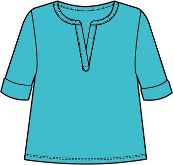 Habitat Cotton Pebble Split Neck Tee - The Bronze Butterfly