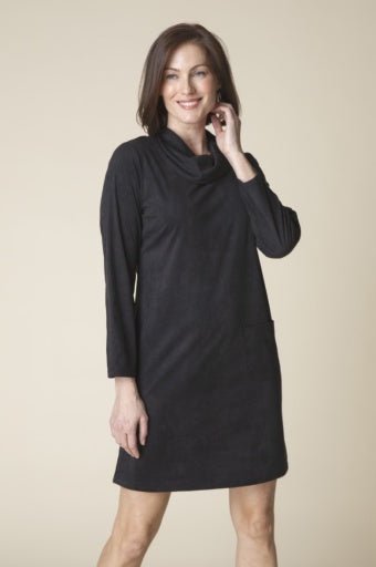 Habitat Stretch Faux Suede Easy Pocket Dress - The Bronze Butterfly