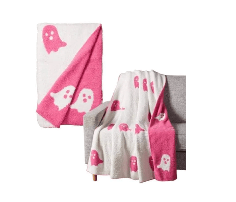 HALLOWEEN PINK GHOST BLANKET - The Bronze Butterfly