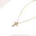 Hannah Diamond Cross Necklace - WATERPROOF - The Bronze Butterfly