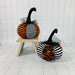 HANNAS HANDIWORK SKULL STRIP PUMPKIN - The Bronze Butterfly