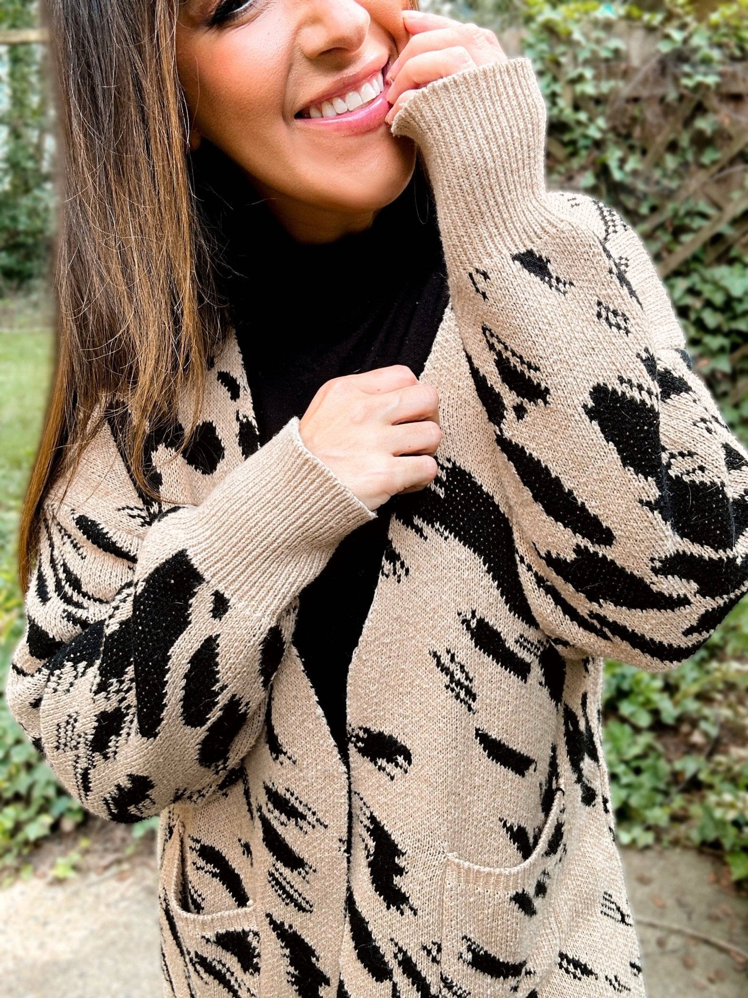 Harper Heavyweight Animal Print Cardigan - The Bronze Butterfly