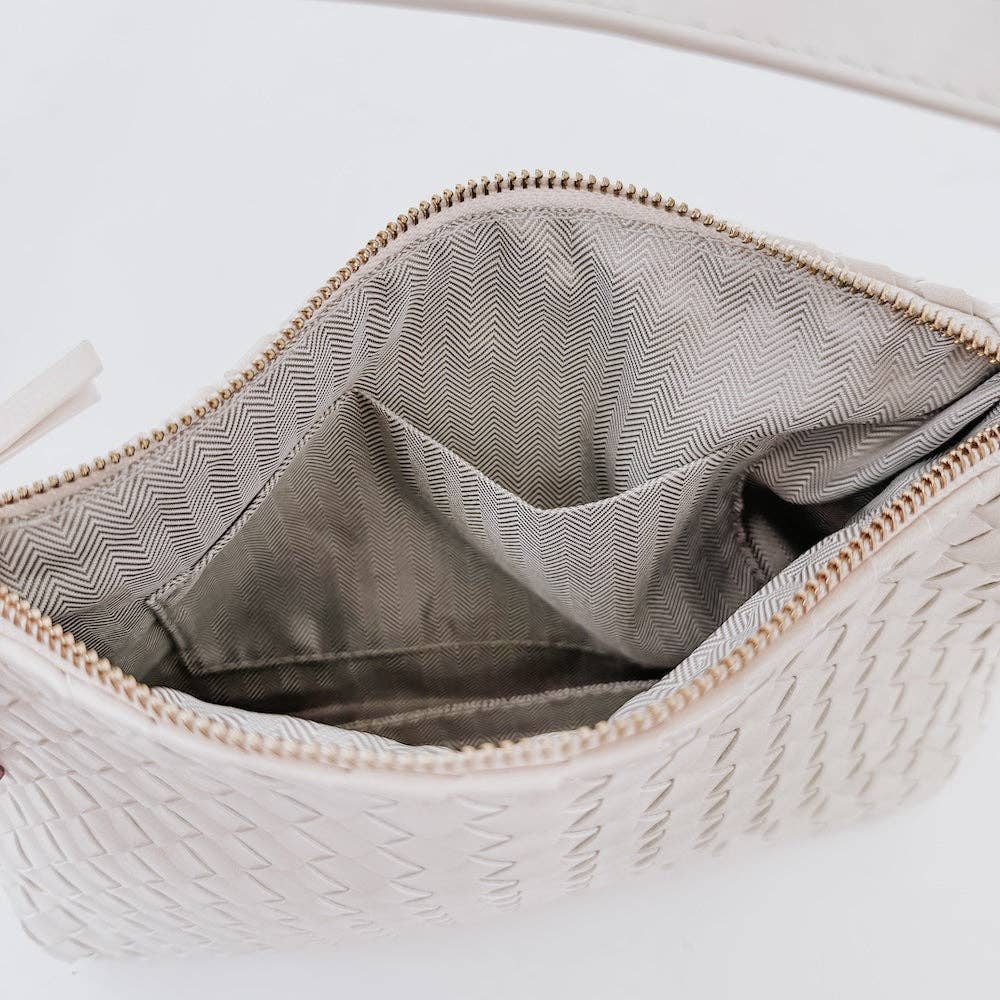 Harper Hobo Woven Shoulder Bag | Black, Brown, Cream - The Bronze Butterfly