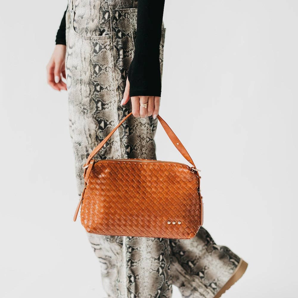 Harper Hobo Woven Shoulder Bag | Black, Brown, Cream - The Bronze Butterfly