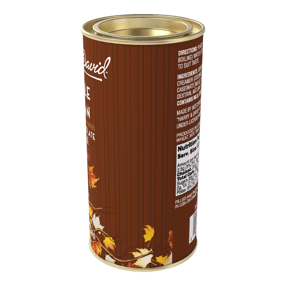 H&D® Fall Maple Pecan White Hot Chocolate (8oz Tins) - The Bronze Butterfly