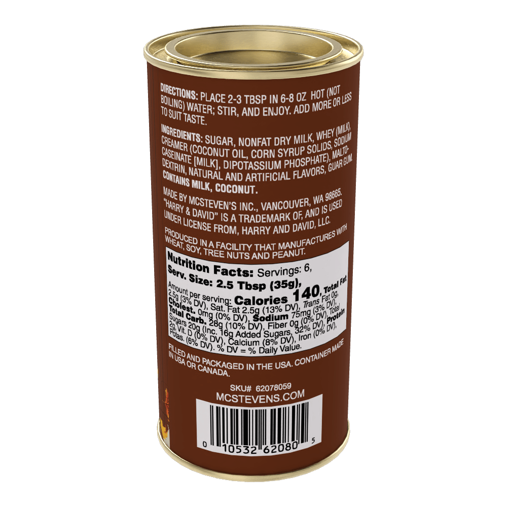 H&D® Fall Maple Pecan White Hot Chocolate (8oz Tins) - The Bronze Butterfly