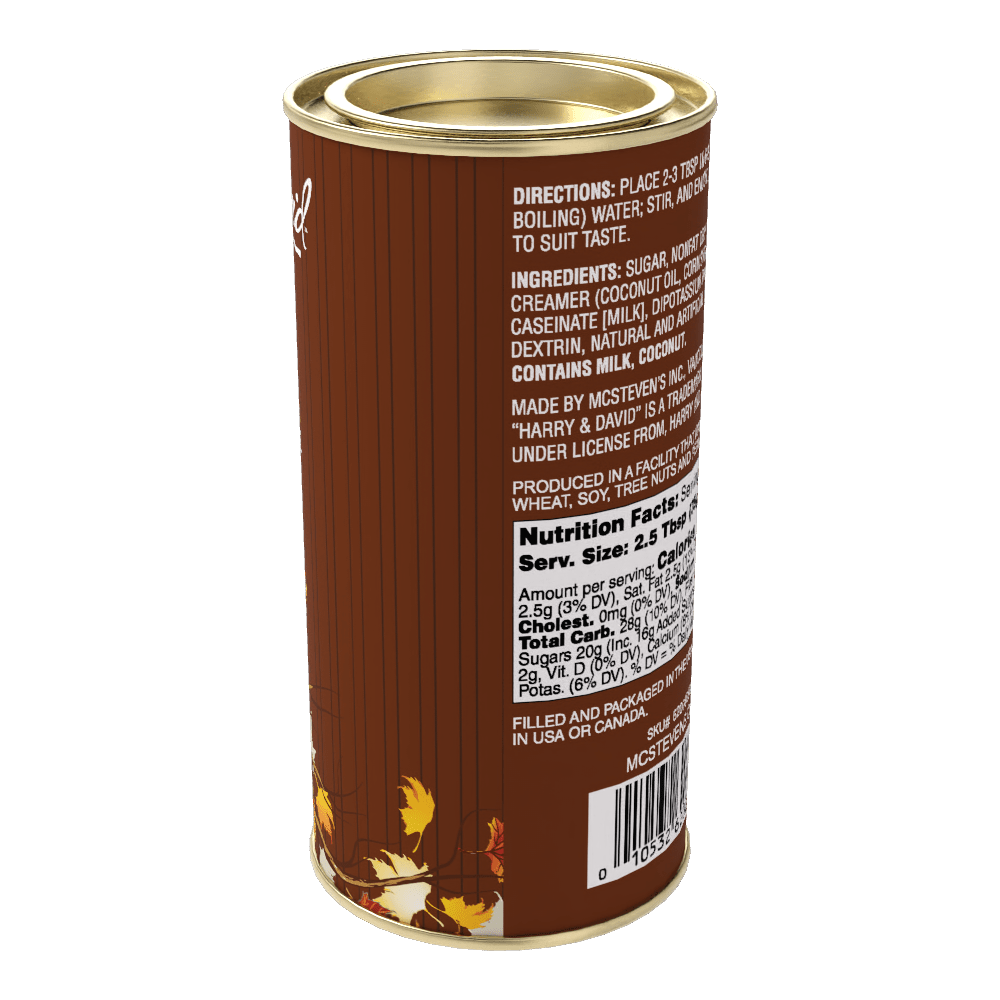 H&D® Fall Maple Pecan White Hot Chocolate (8oz Tins) - The Bronze Butterfly
