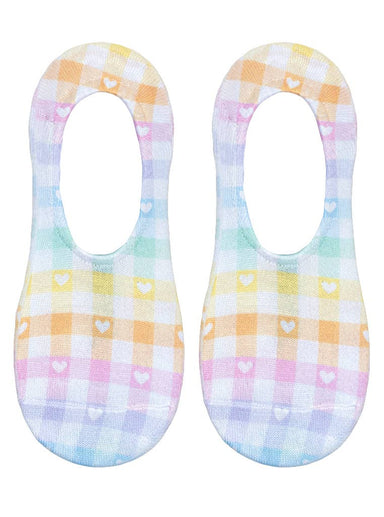 Heart Plaid Liner Socks - The Bronze Butterfly