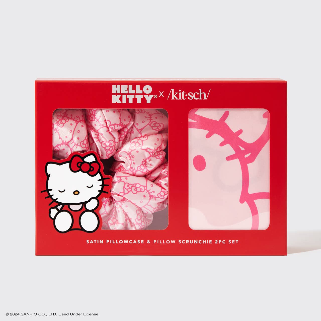 Hello Kitty x Kitsch Satin Pillowcase & Pillow Scrunchie Set - The Bronze Butterfly