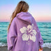 Hibiscus Flower Towel Embroider Hoodie - by Sunkissed Coconut® - The Bronze Butterfly