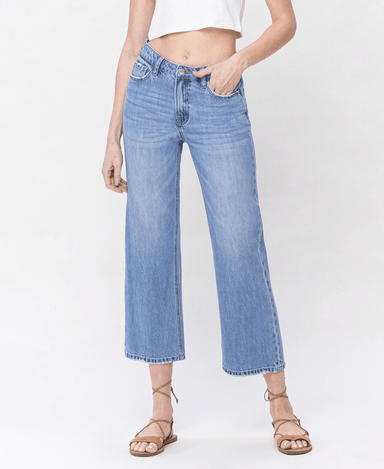 High Rise Crop Dad Jeans by Vervet - The Bronze Butterfly