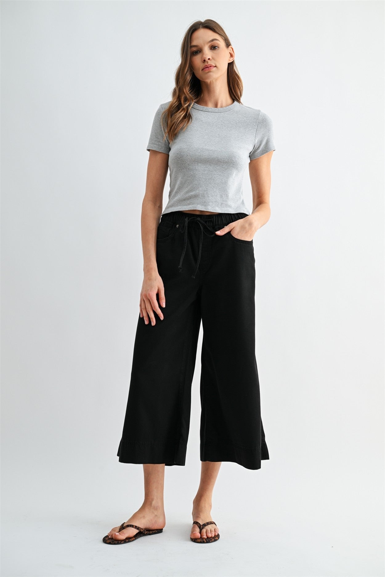 High Rise Wide Leg Jogger | 100% Lyocell | Mica Denim - The Bronze Butterfly