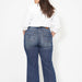 High Waist Back Pocket Embroidery Cropped Wide Jean Plus - The Bronze Butterfly