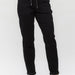 HIGH WAIST JET BLACK DOUBLE ROLL CUFF JOGGER - The Bronze Butterfly