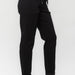 HIGH WAIST JET BLACK DOUBLE ROLL CUFF JOGGER - The Bronze Butterfly