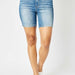 High Waist Tummy Control double Button Bermuda Judy Blue Shorts - The Bronze Butterfly