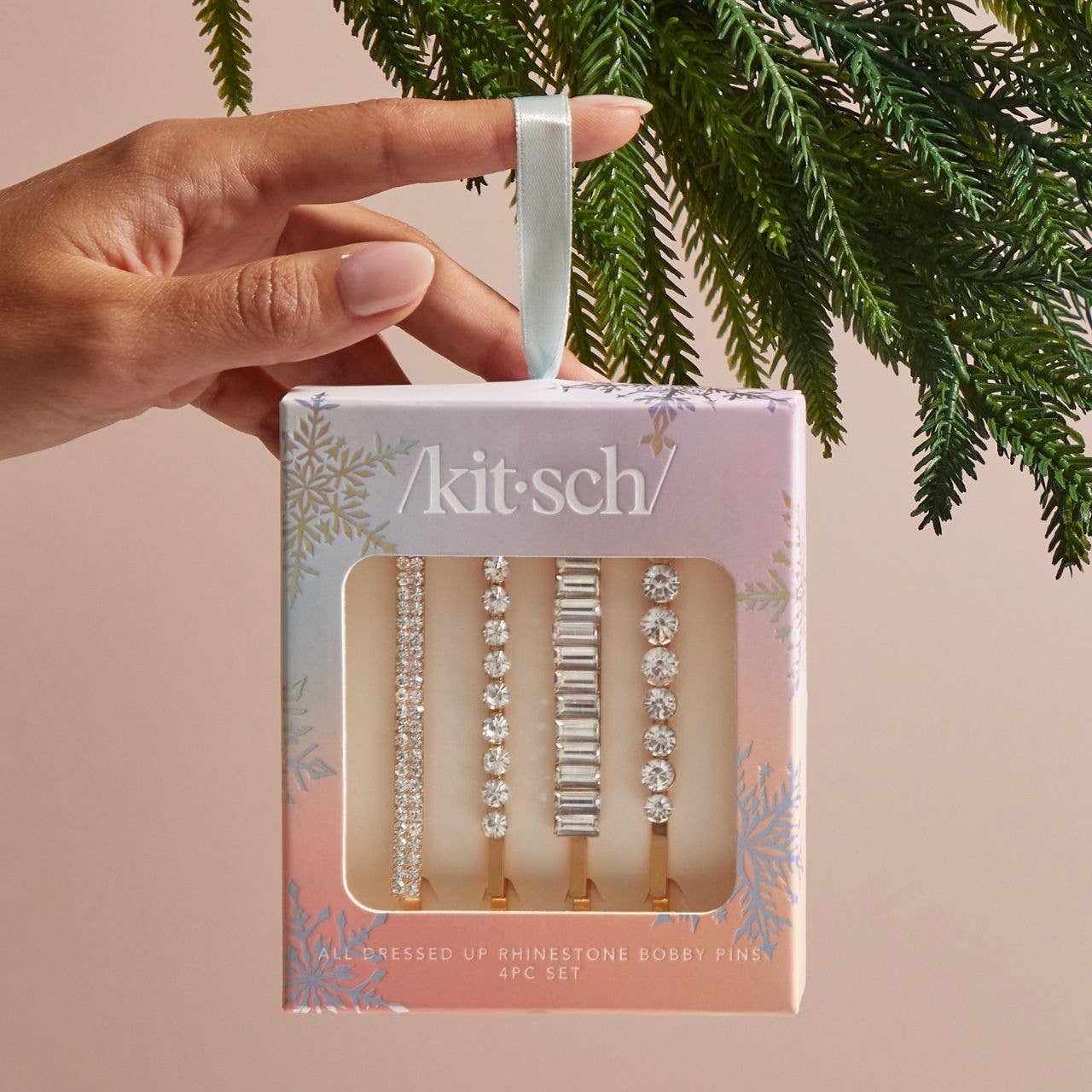 Holiday All Dressed up Rhinestone Bobby Pins 4pc Set - The Bronze Butterfly