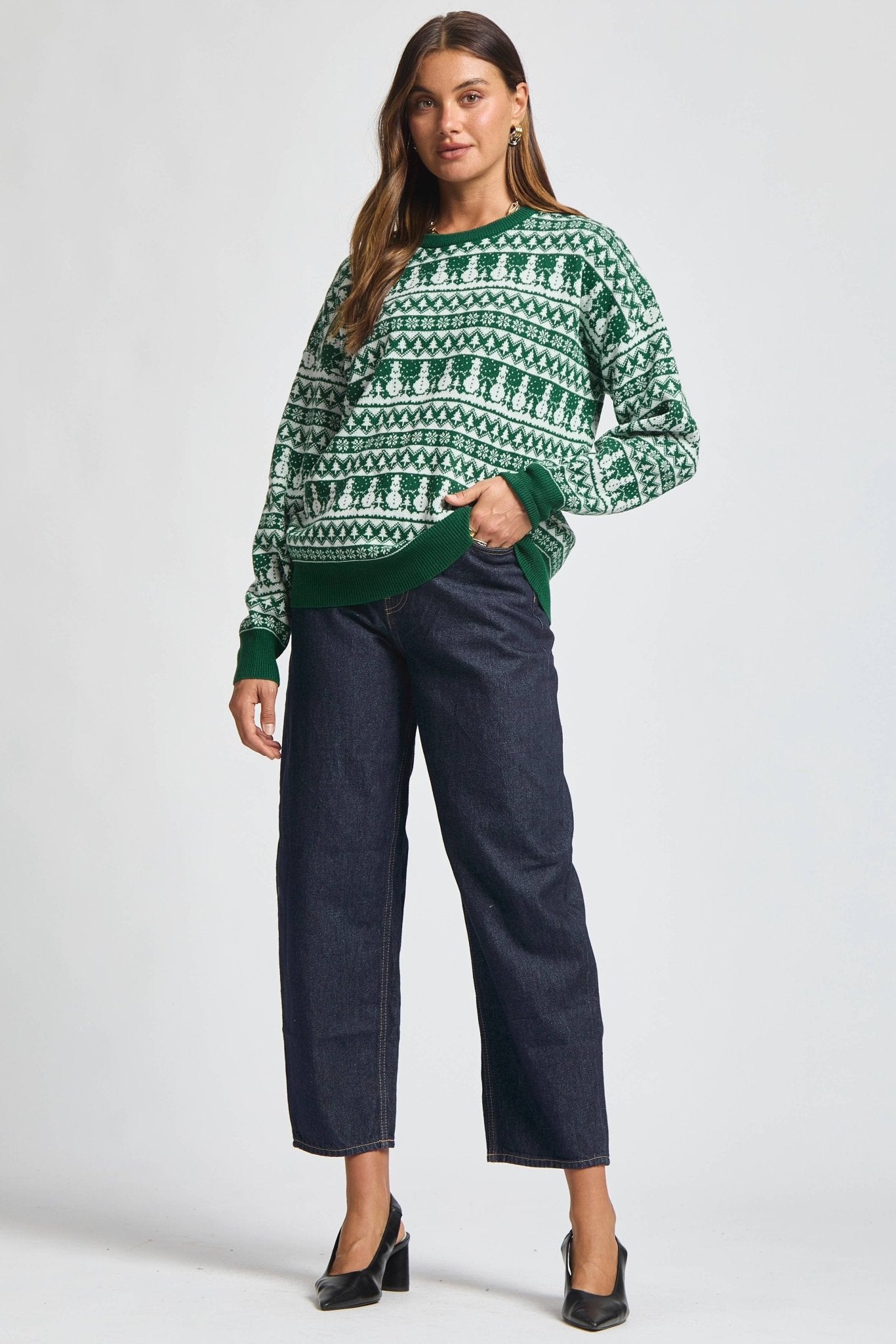 Holiday Snowman Sweater - The Bronze Butterfly